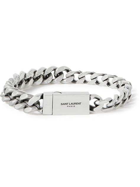 saint laurent silver bracelet.